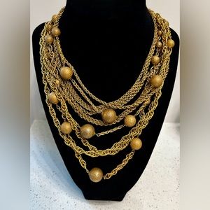 Miriam Haskell vintage multi chain necklace